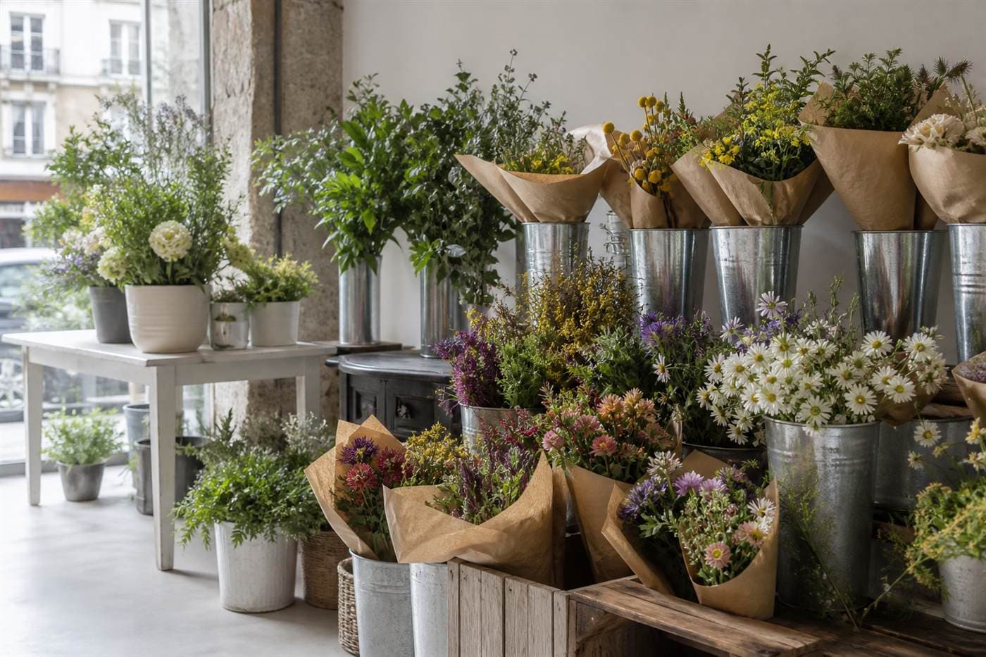 Balcão da florista Folha